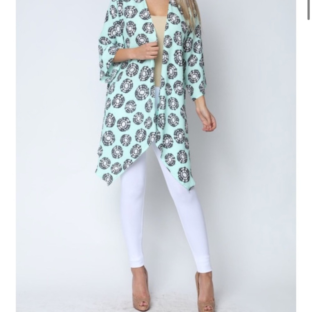 NEW Mint Green Medallion Kimono - Picture 6 of 6